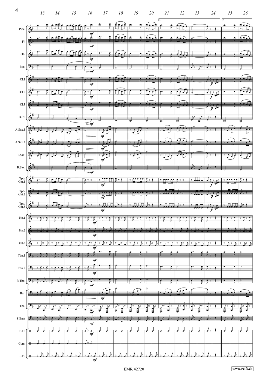 Marche des Contrées Marche des Contrées Concert Band scores gallery preview page 6