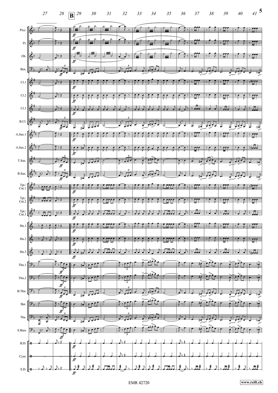 Marche des Contrées Marche des Contrées Concert Band scores gallery preview page 7