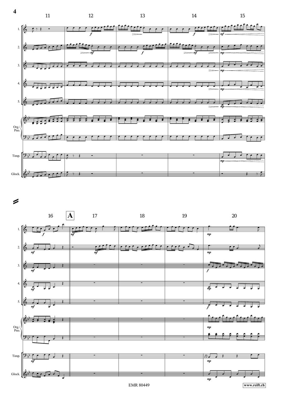 Entrance Of The Queen Of Sheba Clarinet Quintet scores gallery preview page 4