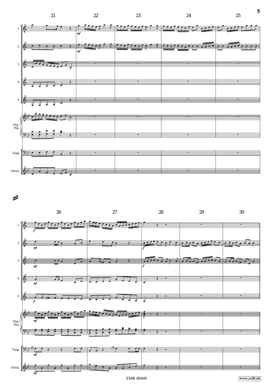 Entrance Of The Queen Of Sheba Clarinet Quintet scores gallery preview page 5