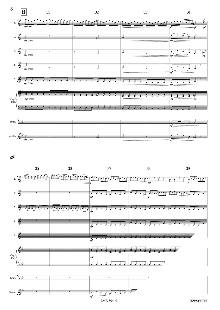 Entrance Of The Queen Of Sheba Clarinet Quintet scores gallery preview page 6