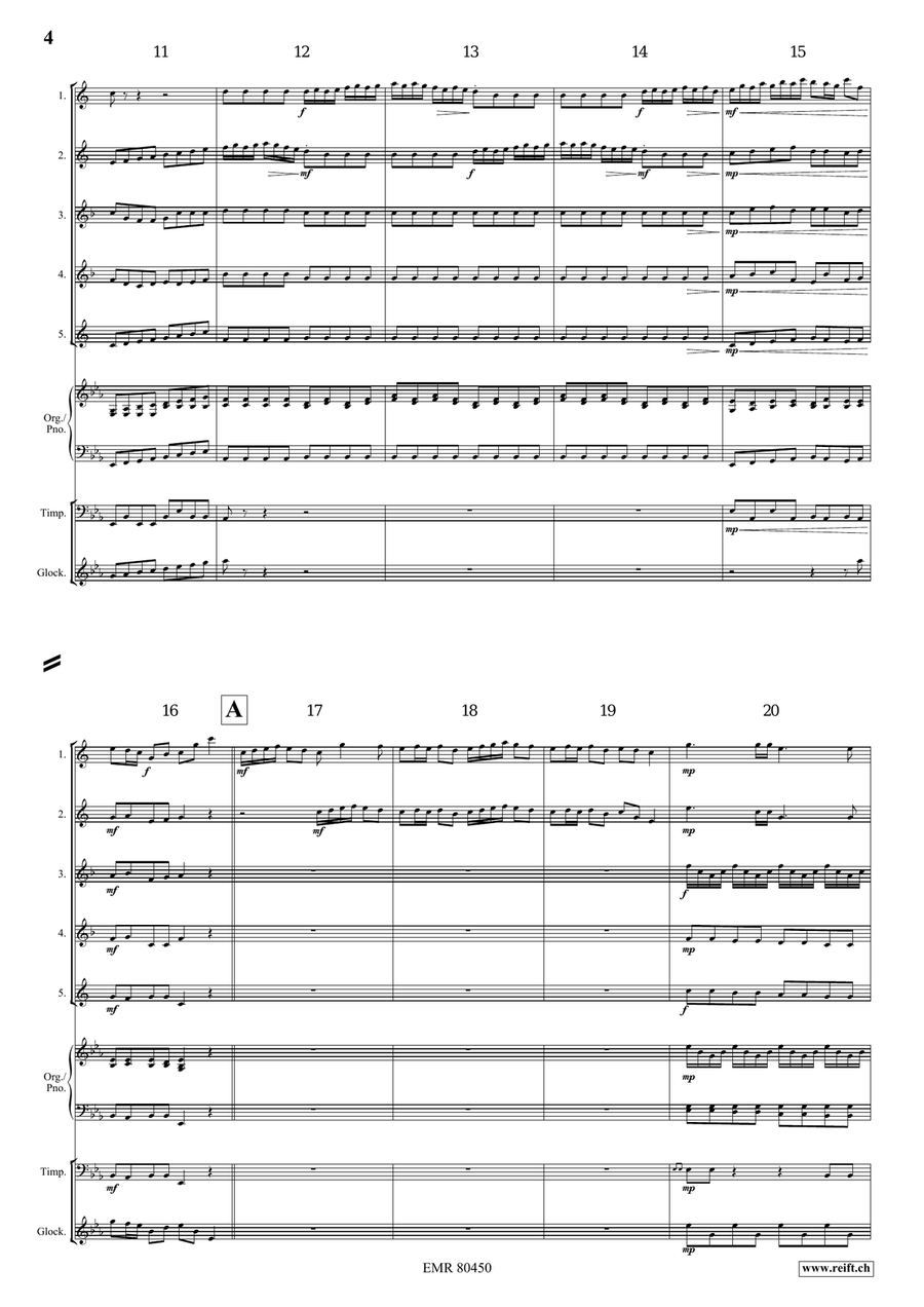 Entrance Of The Queen Of Sheba Saxophone Quintet scores gallery preview page 4