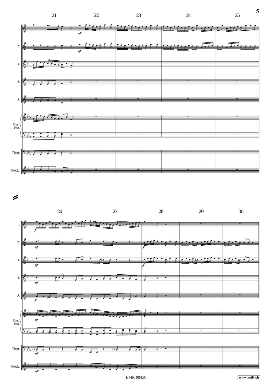 Entrance Of The Queen Of Sheba Saxophone Quintet scores gallery preview page 5