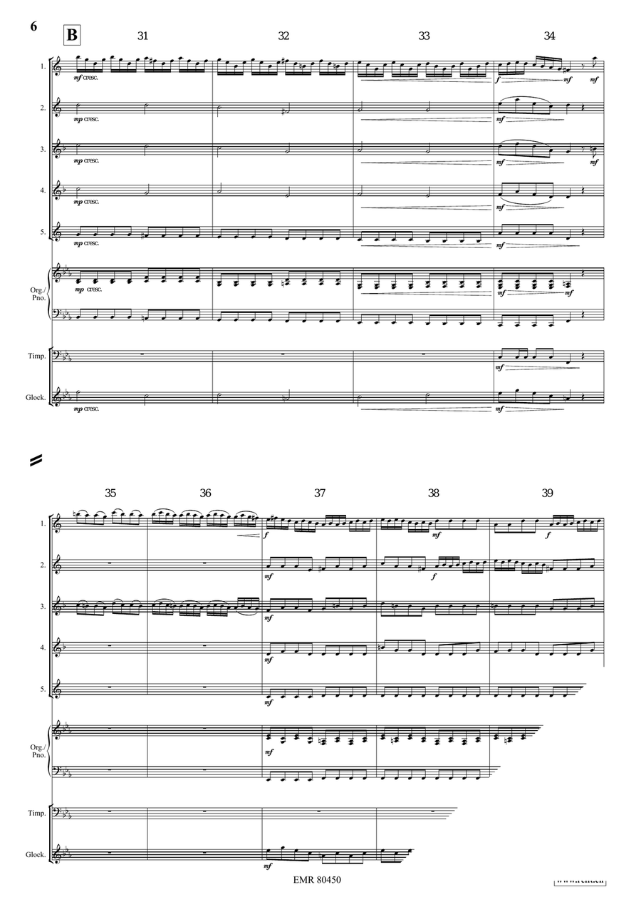 Entrance Of The Queen Of Sheba Saxophone Quintet scores gallery preview page 6