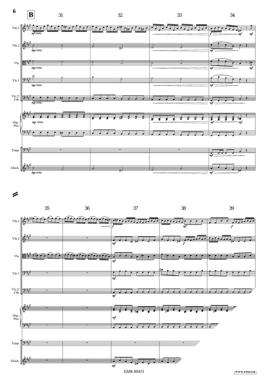 Entrance Of The Queen Of Sheba String Quintet scores gallery preview page 6