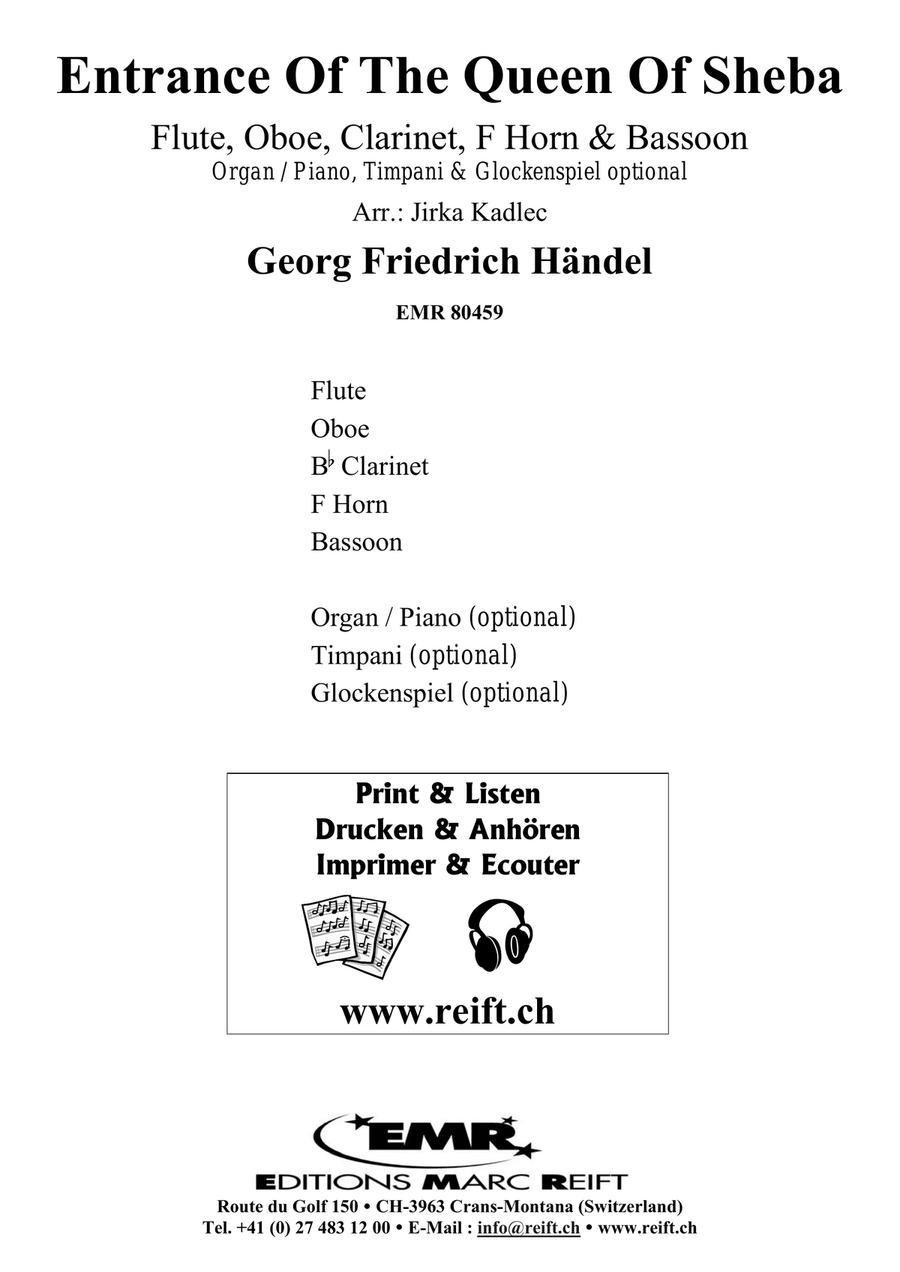 Entrance Of The Queen Of Sheba Woodwind Quintet scores gallery preview page 2