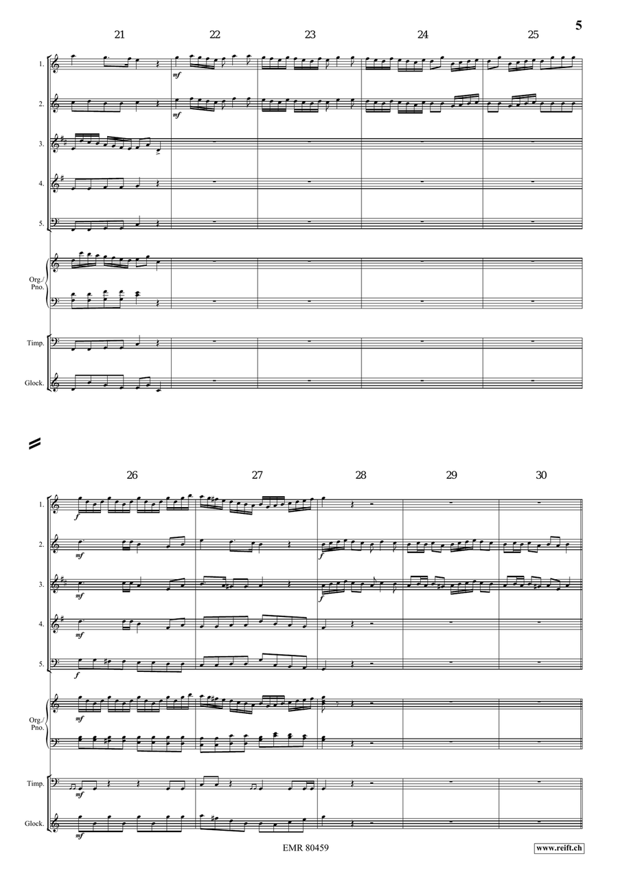 Entrance Of The Queen Of Sheba Woodwind Quintet scores gallery preview page 5