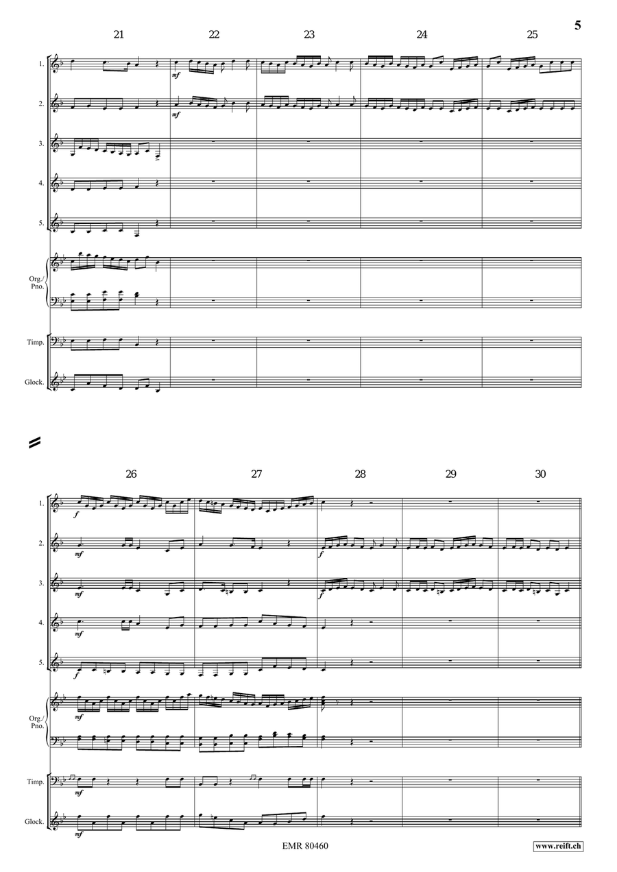 Entrance Of The Queen Of Sheba Horn scores gallery preview page 5