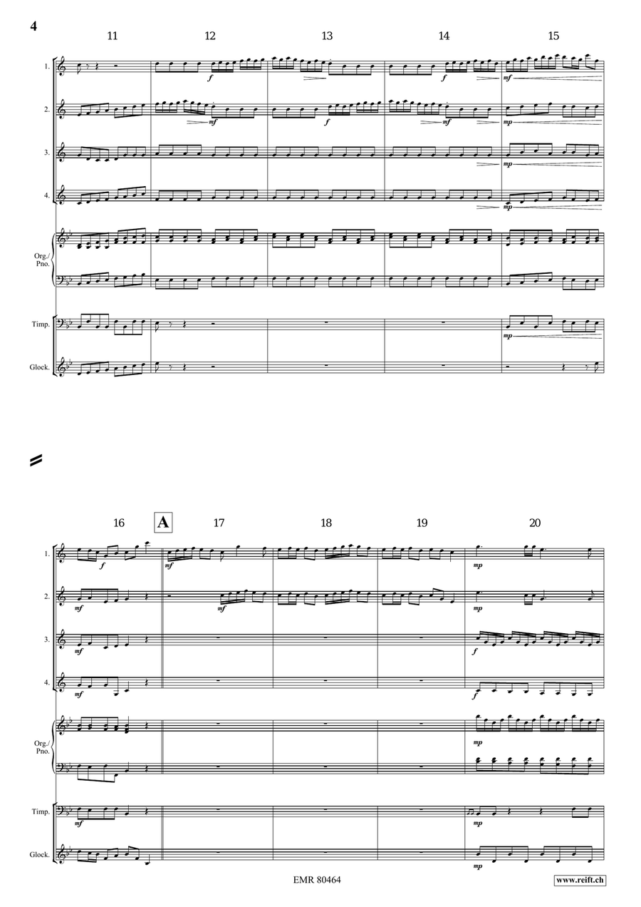 Entrance Of The Queen Of Sheba Clarinet Quartet scores gallery preview page 4