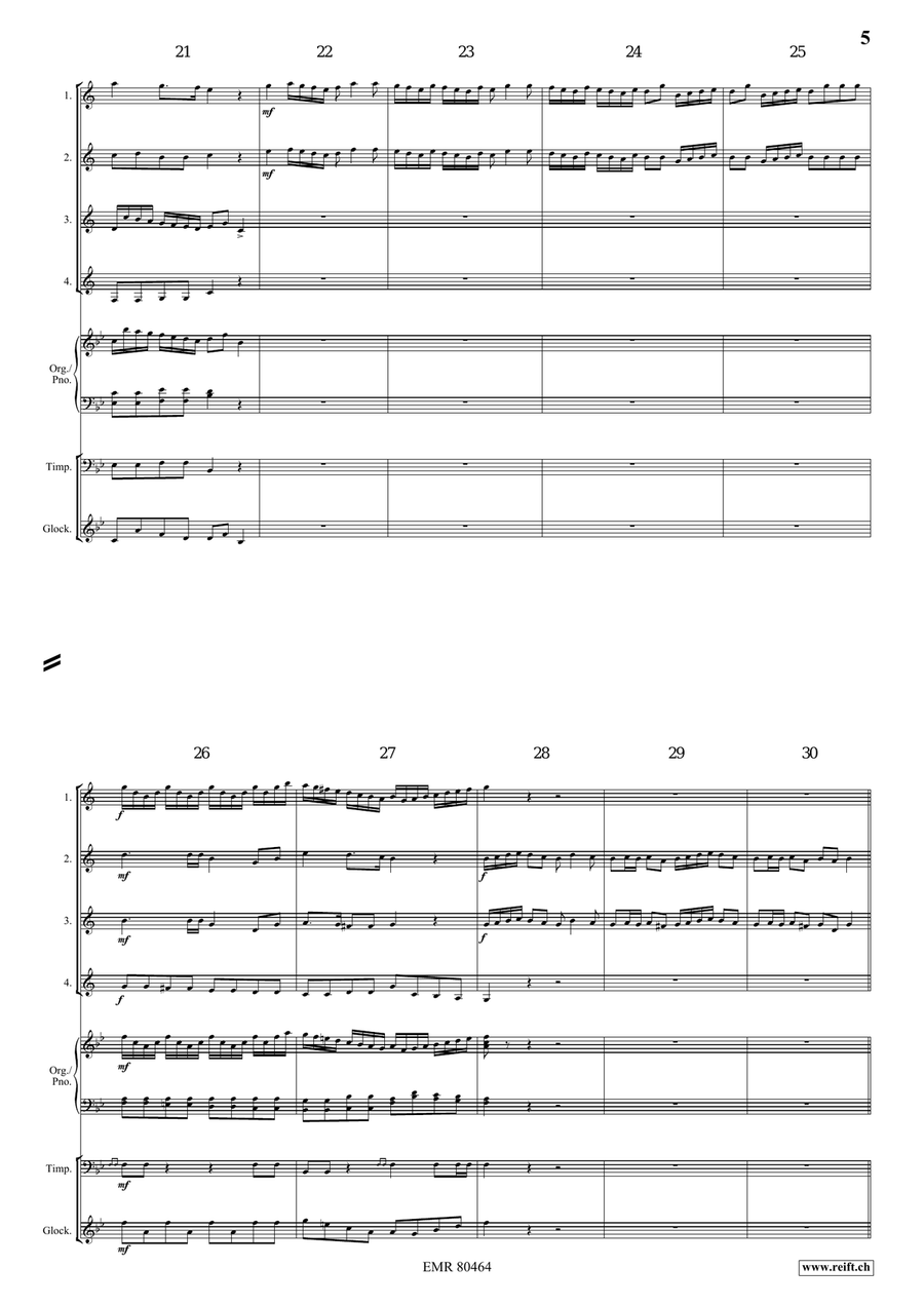 Entrance Of The Queen Of Sheba Clarinet Quartet scores gallery preview page 5