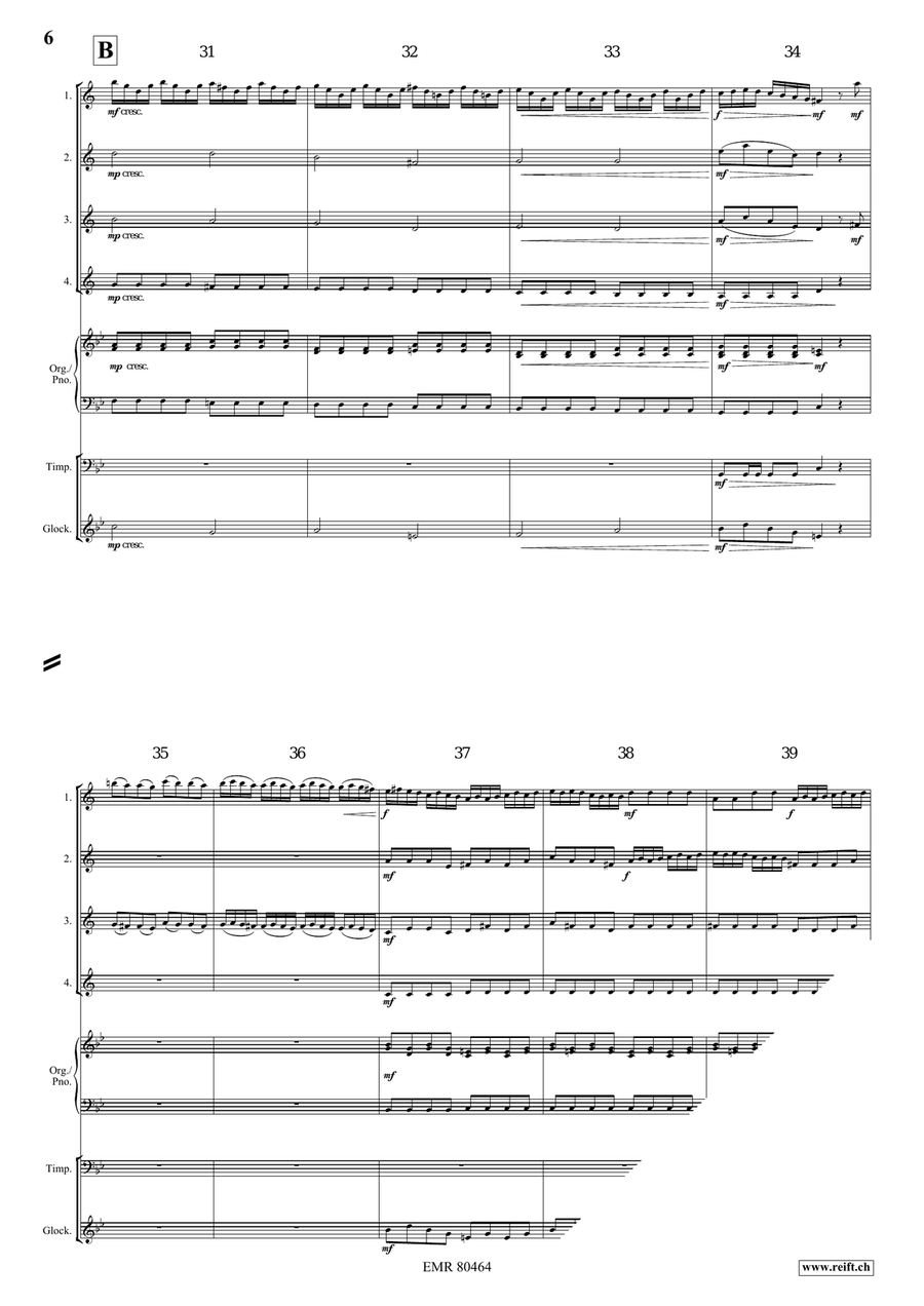 Entrance Of The Queen Of Sheba Clarinet Quartet scores gallery preview page 6