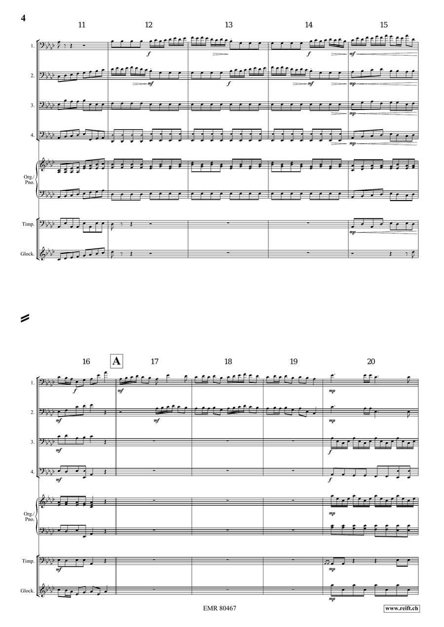 Entrance Of The Queen Of Sheba Trombone Quartet scores gallery preview page 4