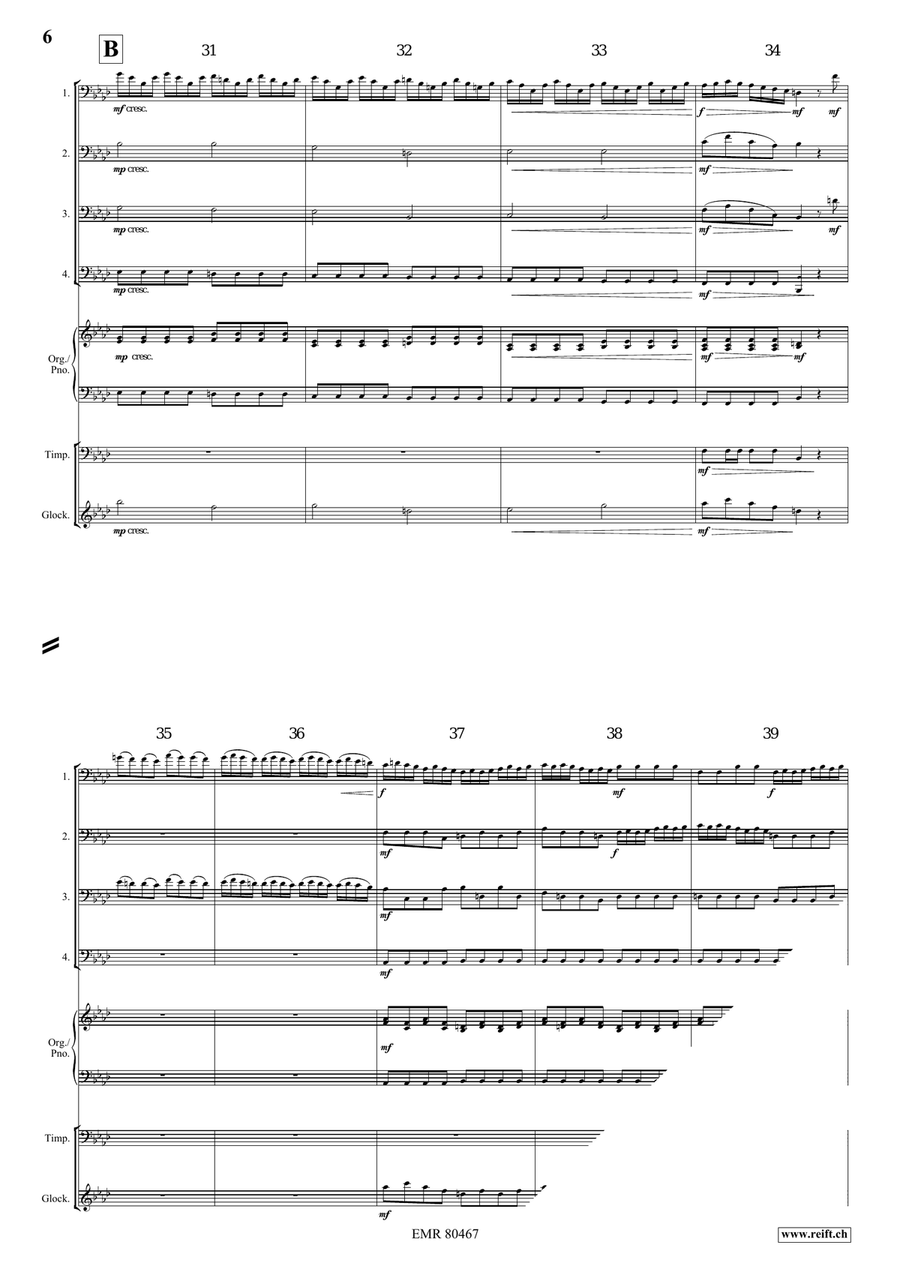 Entrance Of The Queen Of Sheba Trombone Quartet scores gallery preview page 6