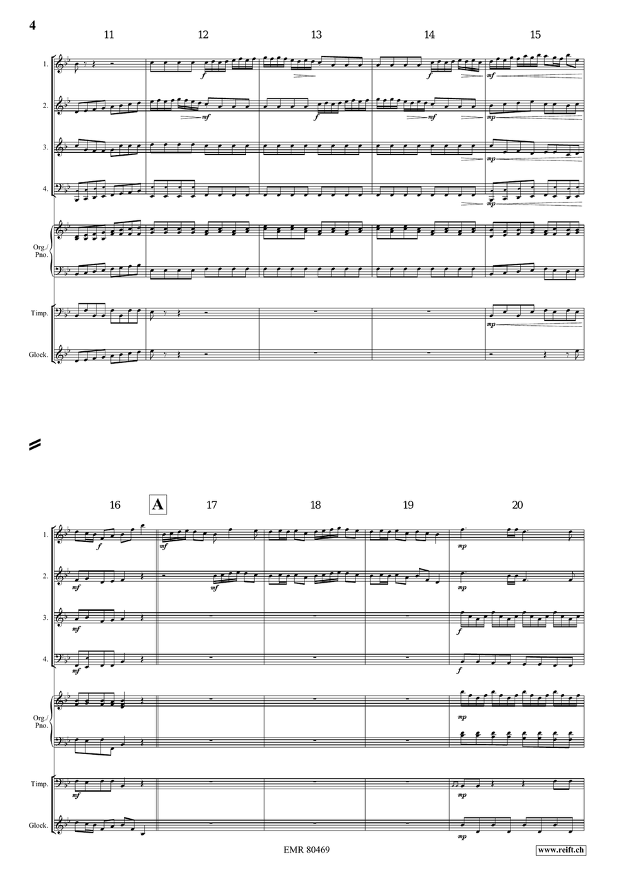 Entrance Of The Queen Of Sheba Brass Quartet scores gallery preview page 4