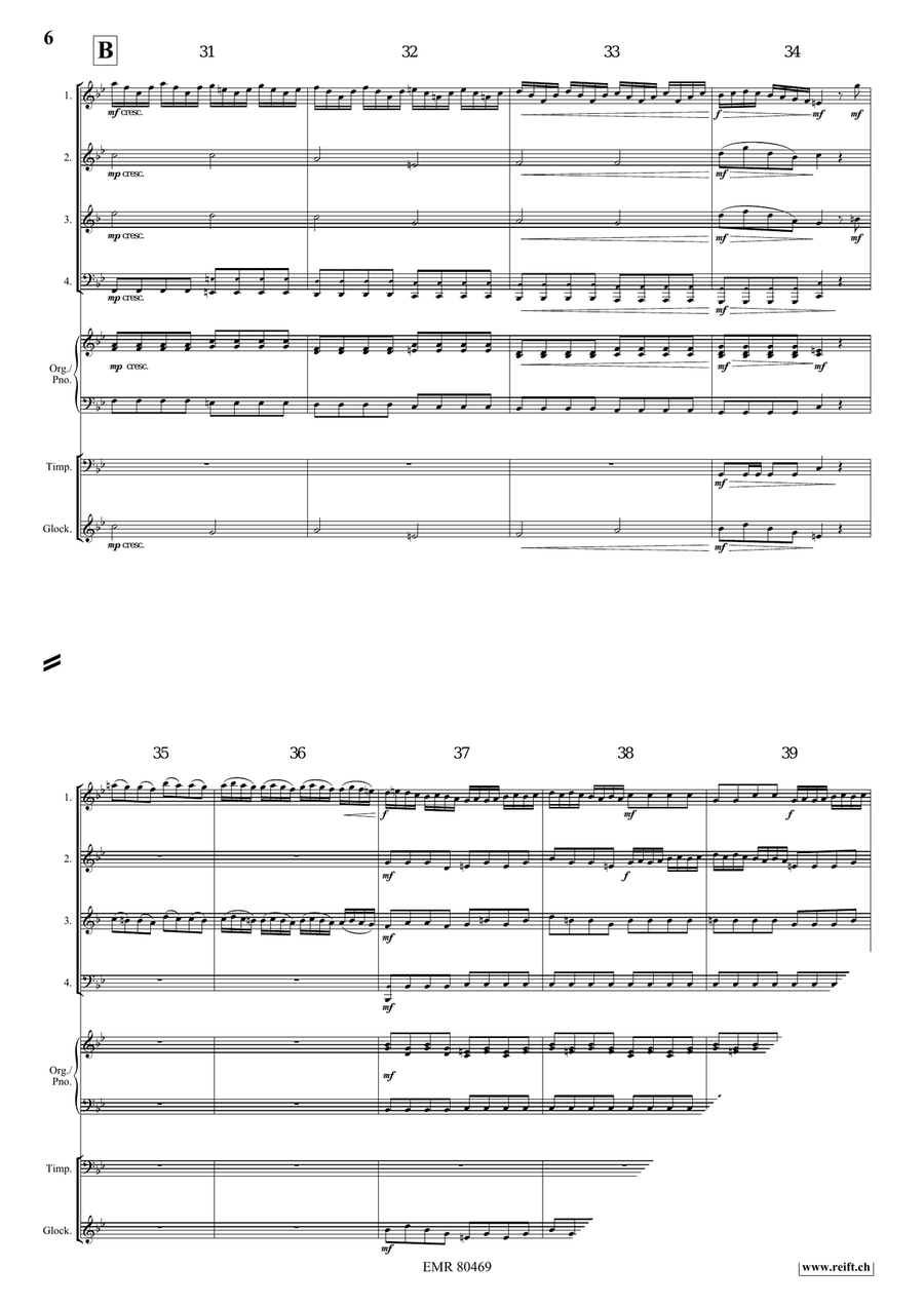 Entrance Of The Queen Of Sheba Brass Quartet scores gallery preview page 6