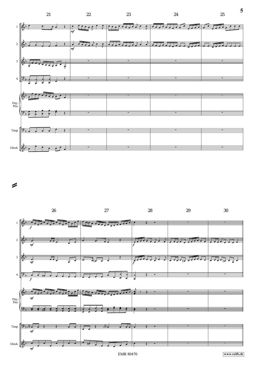 Entrance Of The Queen Of Sheba Woodwind Quartet scores gallery preview page 5