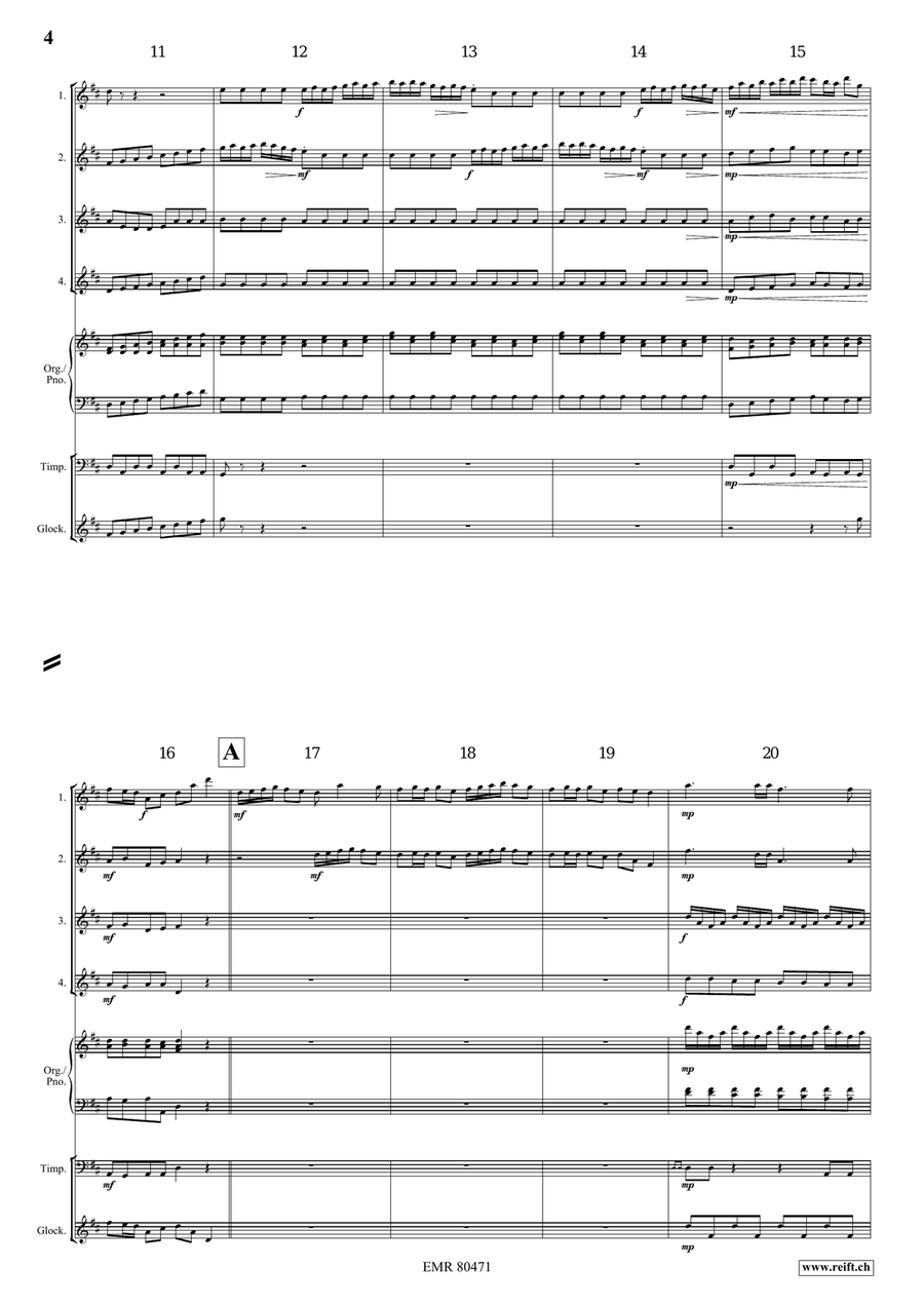 Entrance Of The Queen Of Sheba Flute Quartet scores gallery preview page 4