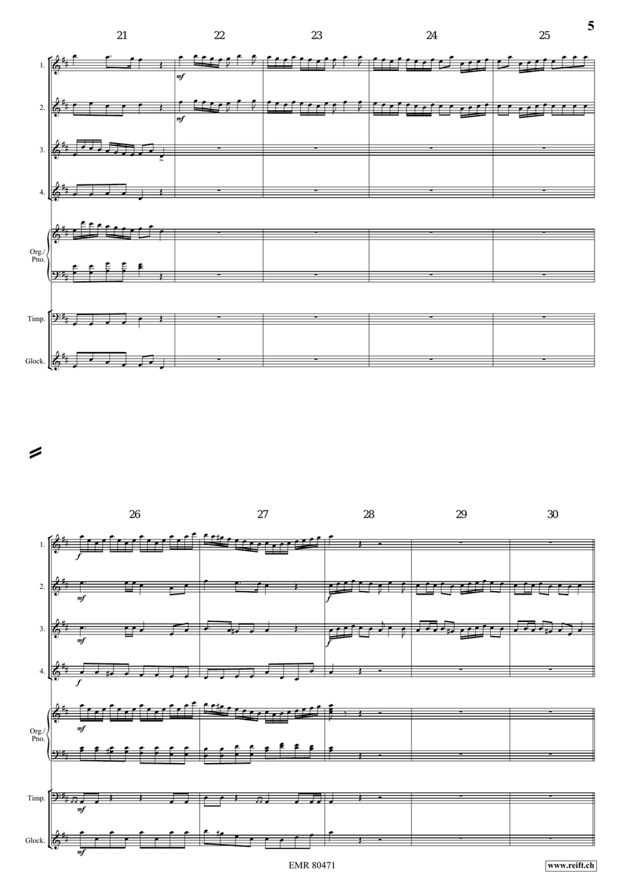 Entrance Of The Queen Of Sheba Flute Quartet scores gallery preview page 5