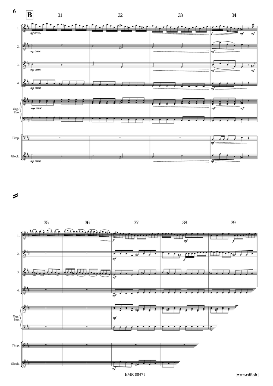 Entrance Of The Queen Of Sheba Flute Quartet scores gallery preview page 6