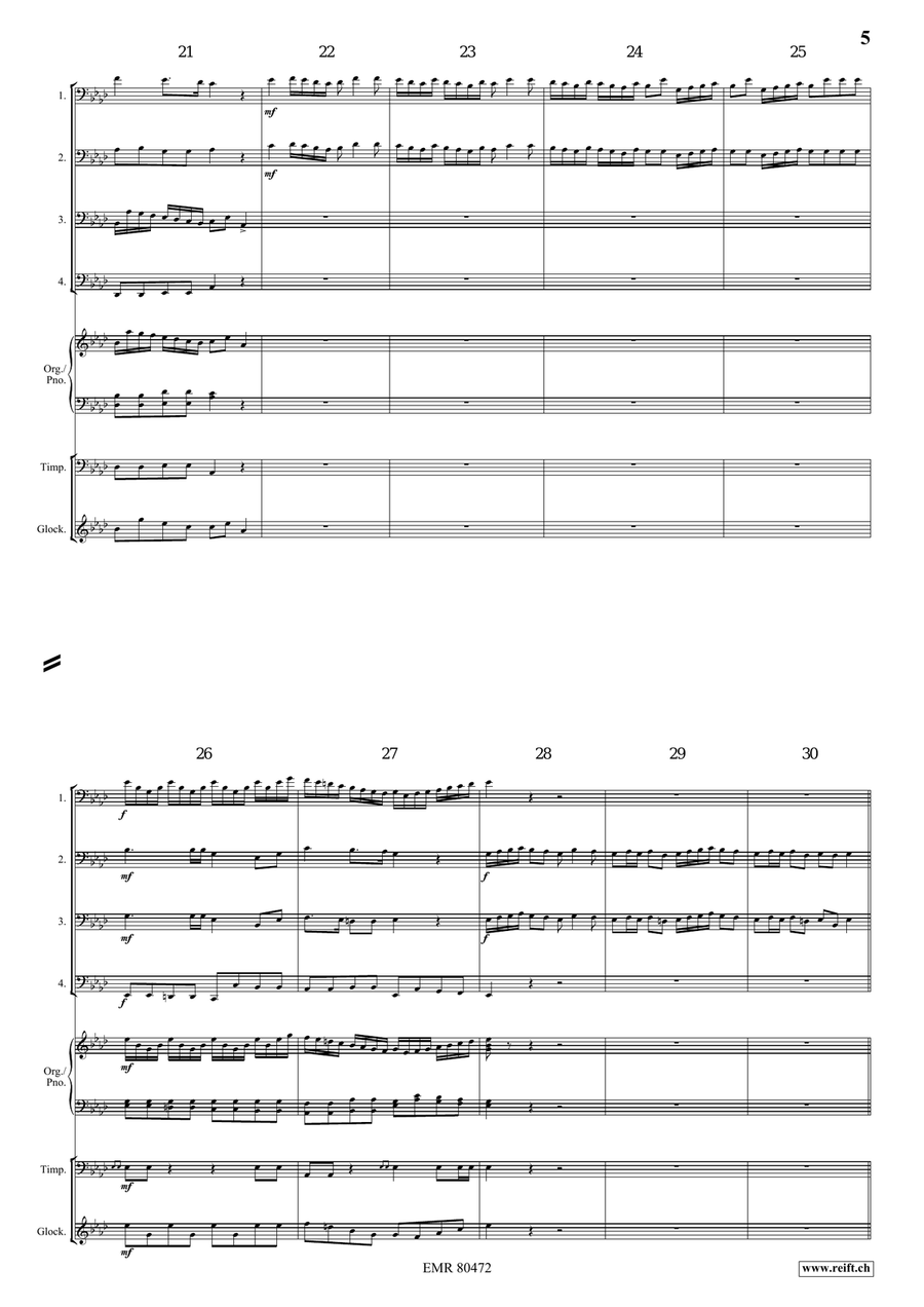 Entrance Of The Queen Of Sheba Bassoon Quartet scores gallery preview page 5