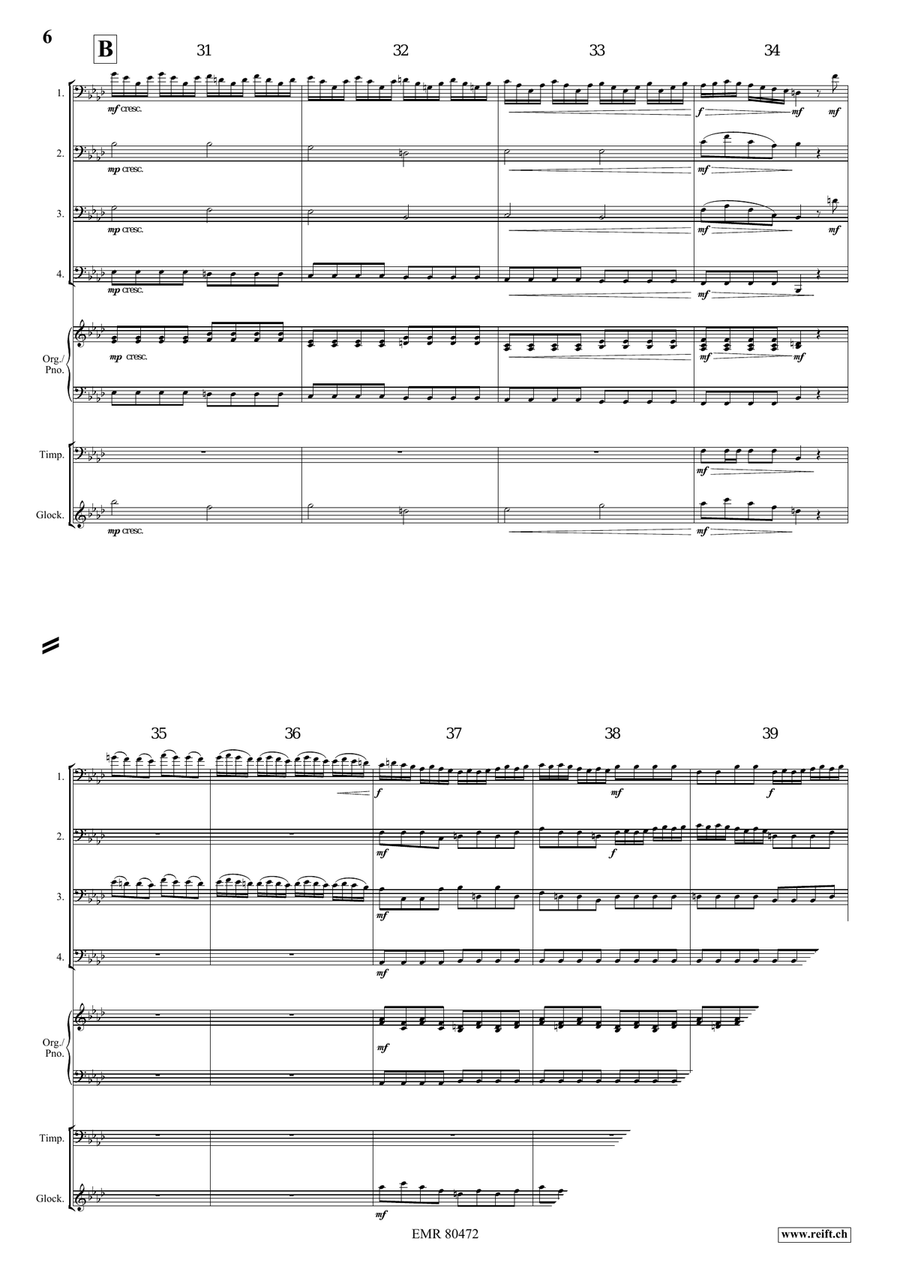 Entrance Of The Queen Of Sheba Bassoon Quartet scores gallery preview page 6