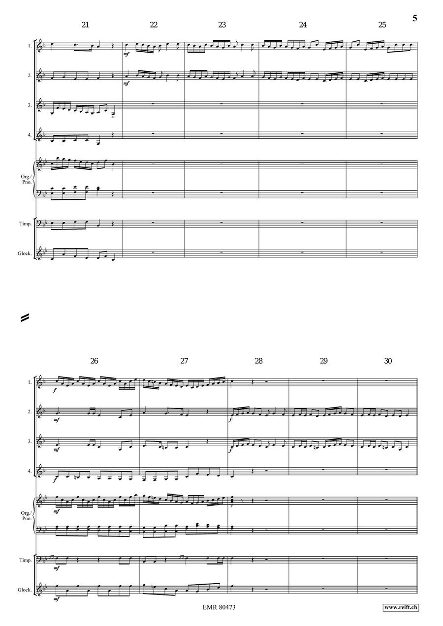 Entrance Of The Queen Of Sheba Horn scores gallery preview page 5