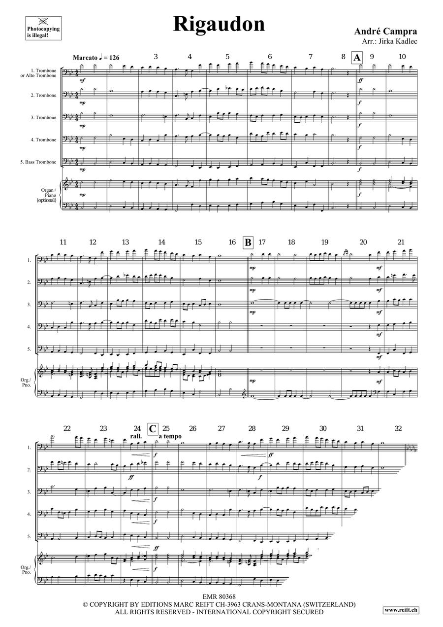 Rigaudon Rigaudon Trombone scores gallery preview page 3