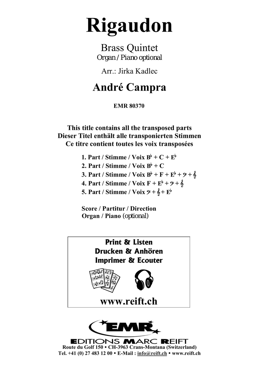 Rigaudon Rigaudon Brass Quintet scores gallery preview page 2