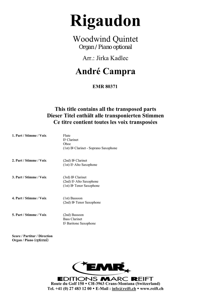 Rigaudon Rigaudon Woodwind Quintet scores gallery preview page 2
