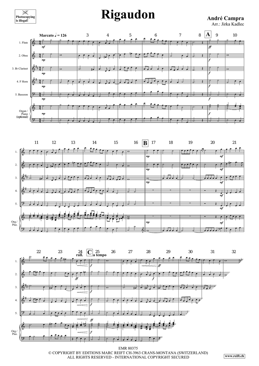 Rigaudon Rigaudon Woodwind Quintet scores gallery preview page 3