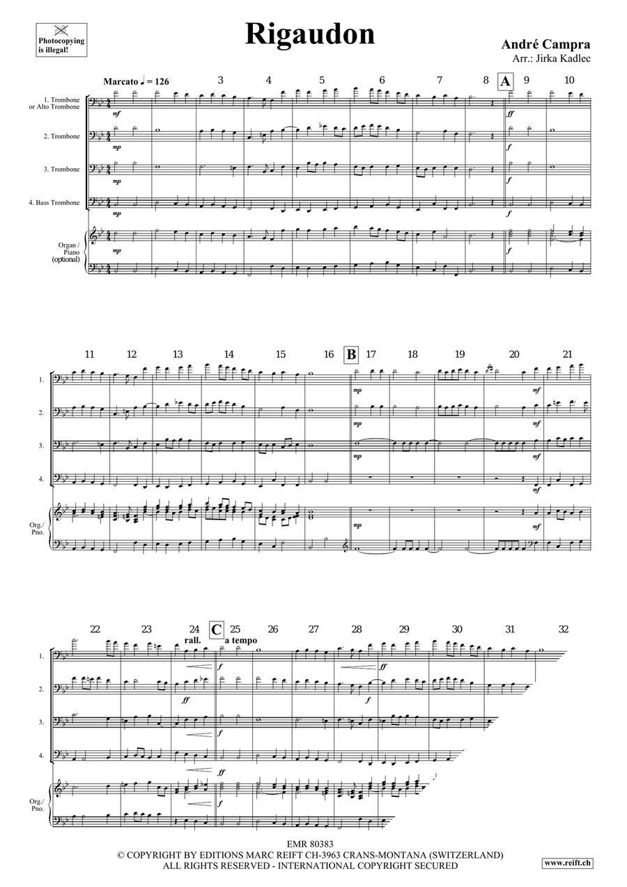 Rigaudon Rigaudon Trombone Quartet scores gallery preview page 3