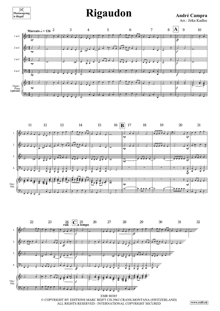 Rigaudon Rigaudon Brass Quartet scores gallery preview page 3