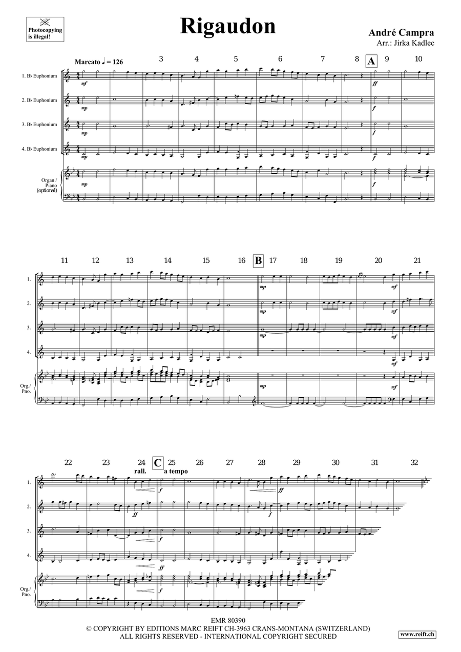 Rigaudon Rigaudon Euphonium Quartet scores gallery preview page 3