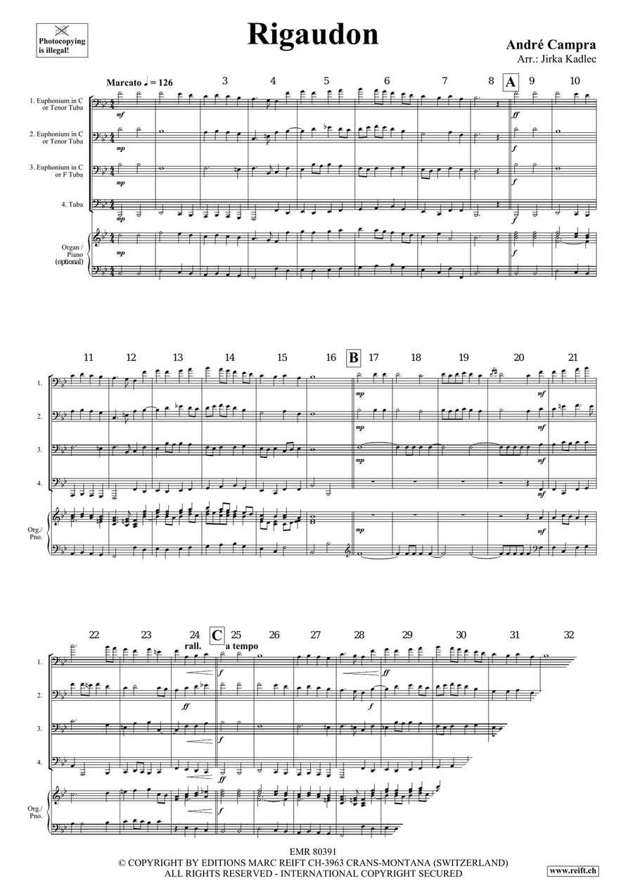 Rigaudon Rigaudon Tuba Quartet scores gallery preview page 3