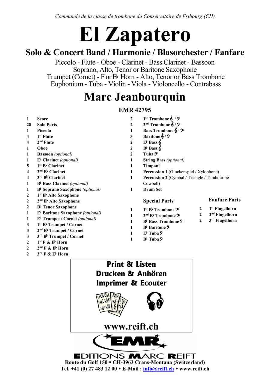 El Zapatero El Zapatero Bassoon scores gallery preview page 2