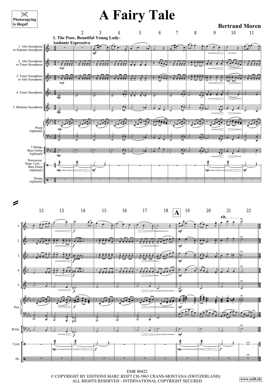 A Fairy Tale A Fairy Tale Saxophone Quintet scores gallery preview page 4