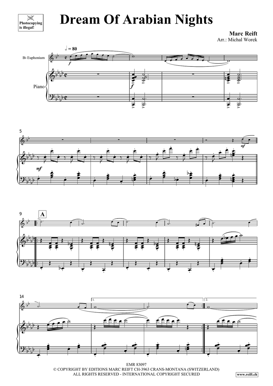 Dream Of Arabian Nights Dream Of Arabian Nights Euphonium scores gallery preview page 4