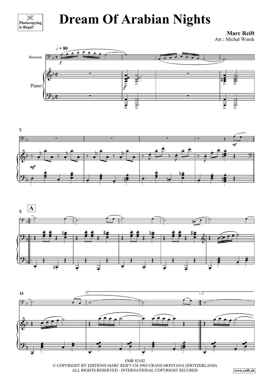 Dream Of Arabian Nights Dream Of Arabian Nights Bassoon Solo scores gallery preview page 4