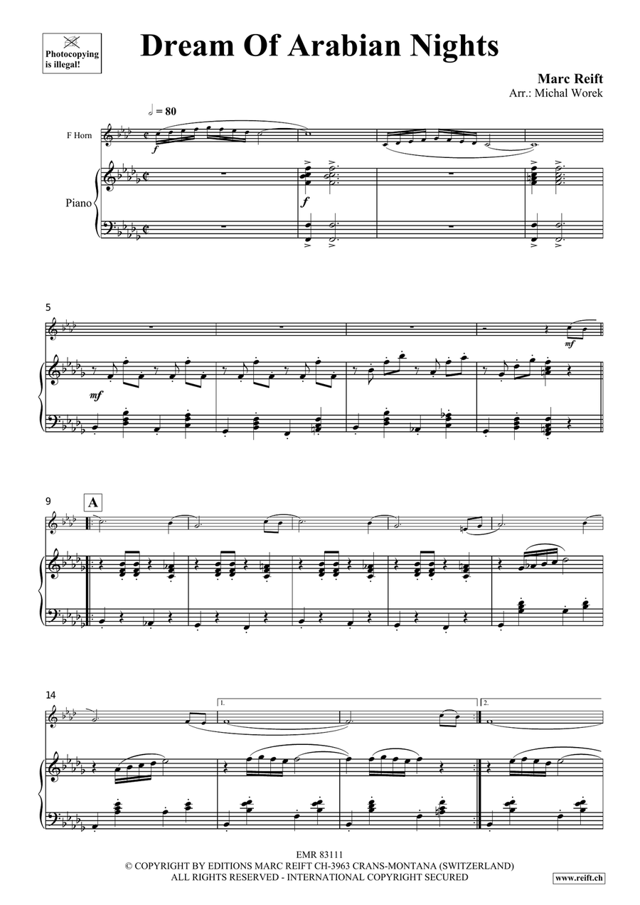 Dream Of Arabian Nights Dream Of Arabian Nights Horn scores gallery preview page 4