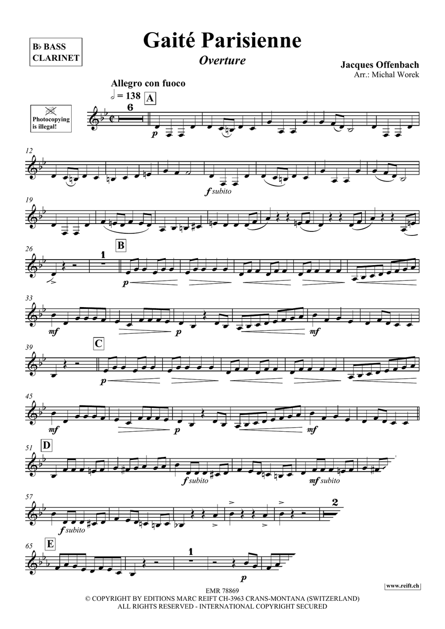 Gaité Parisienne Gaité Parisienne Bass Clarinet scores gallery preview page 3