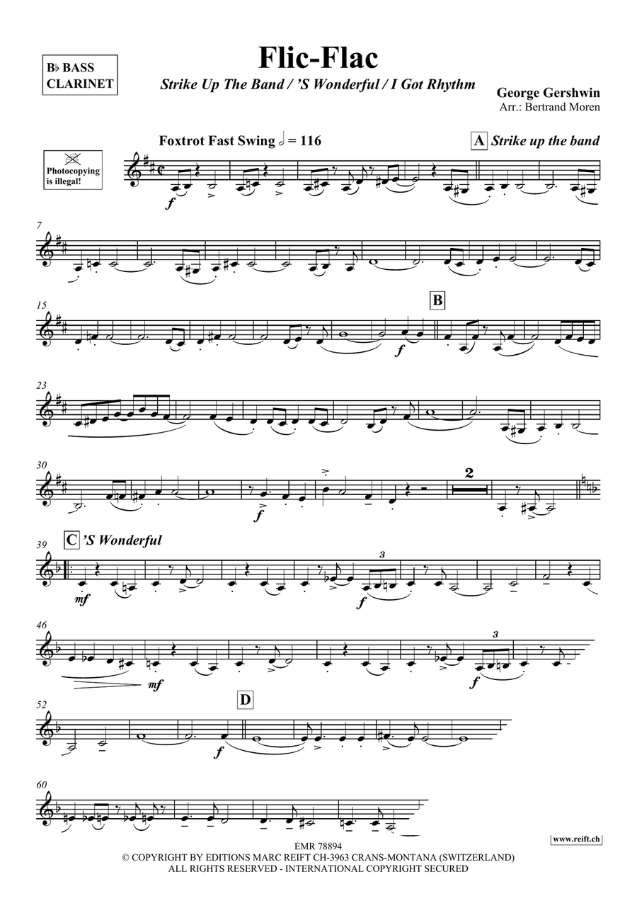 Flic-Flac Flic-Flac Bass Clarinet scores gallery preview page 3
