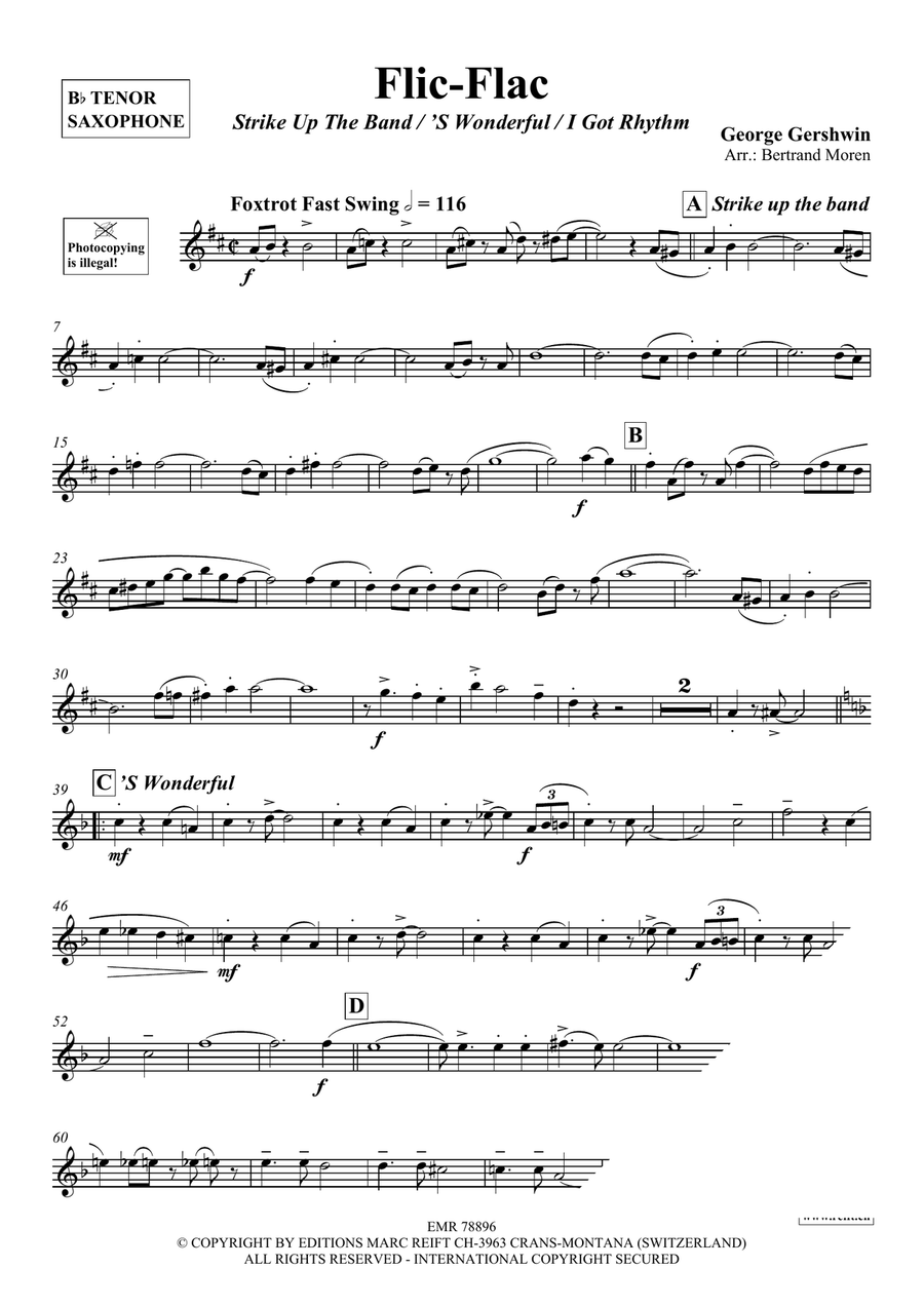 Flic-Flac Flic-Flac Tenor Saxophone scores gallery preview page 3