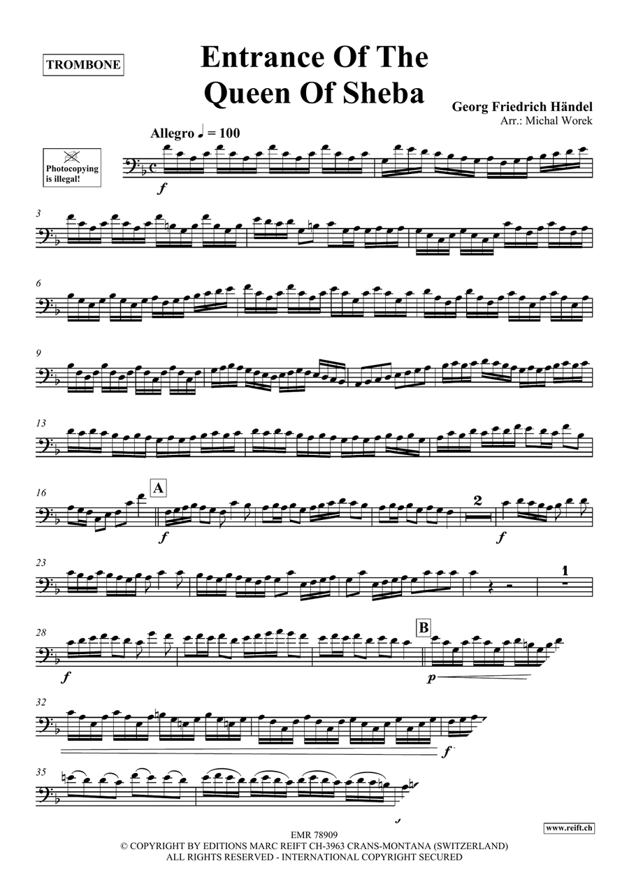 Entrance Of The Queen Of Sheba Organ scores gallery preview page 3