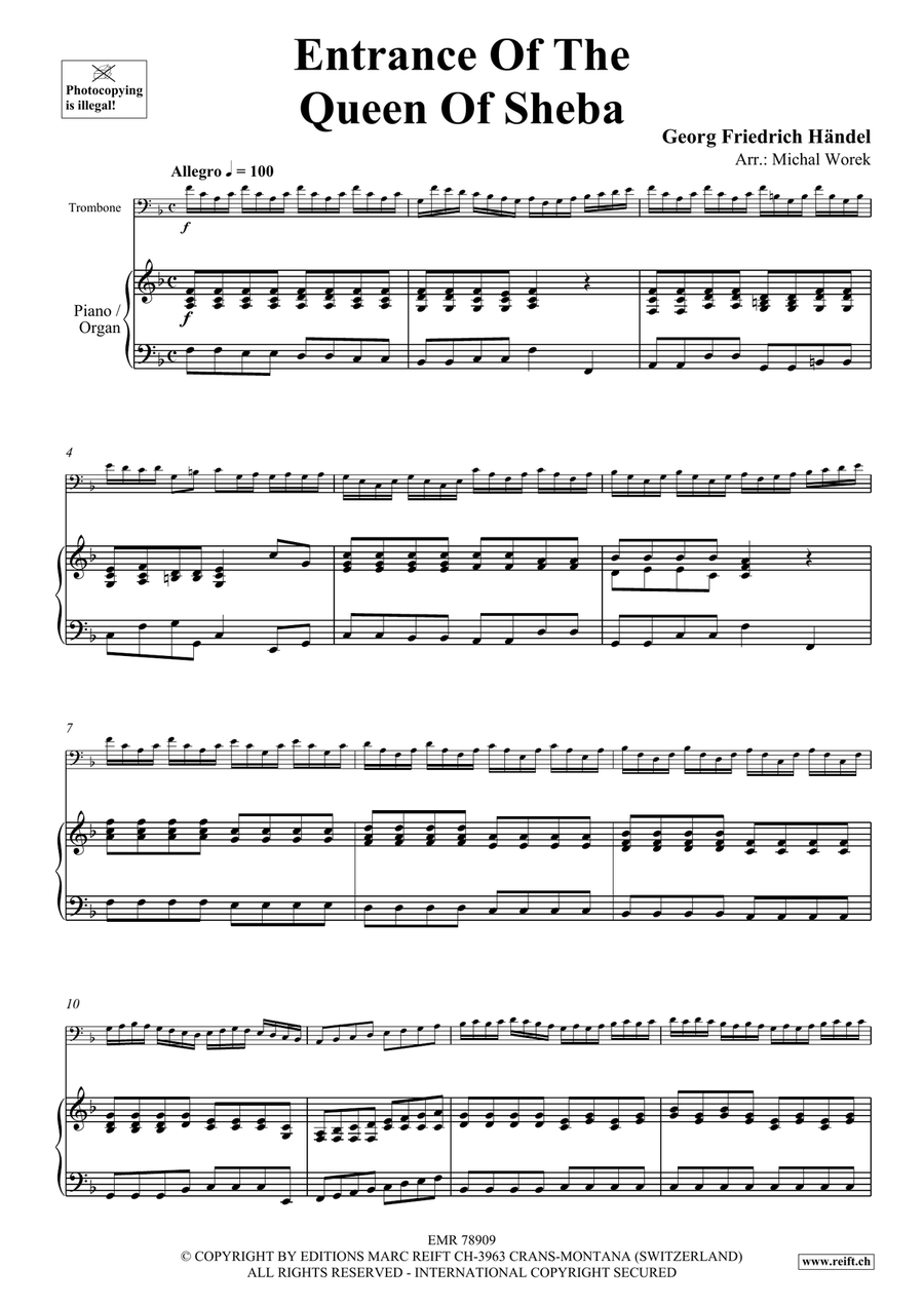 Entrance Of The Queen Of Sheba Organ scores gallery preview page 4
