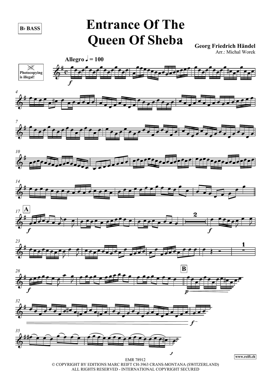 Entrance Of The Queen Of Sheba Organ scores gallery preview page 3