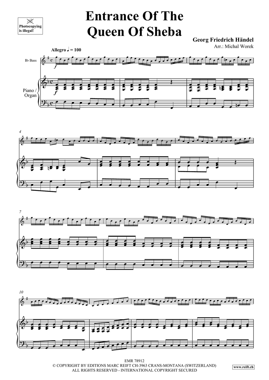 Entrance Of The Queen Of Sheba Organ scores gallery preview page 4