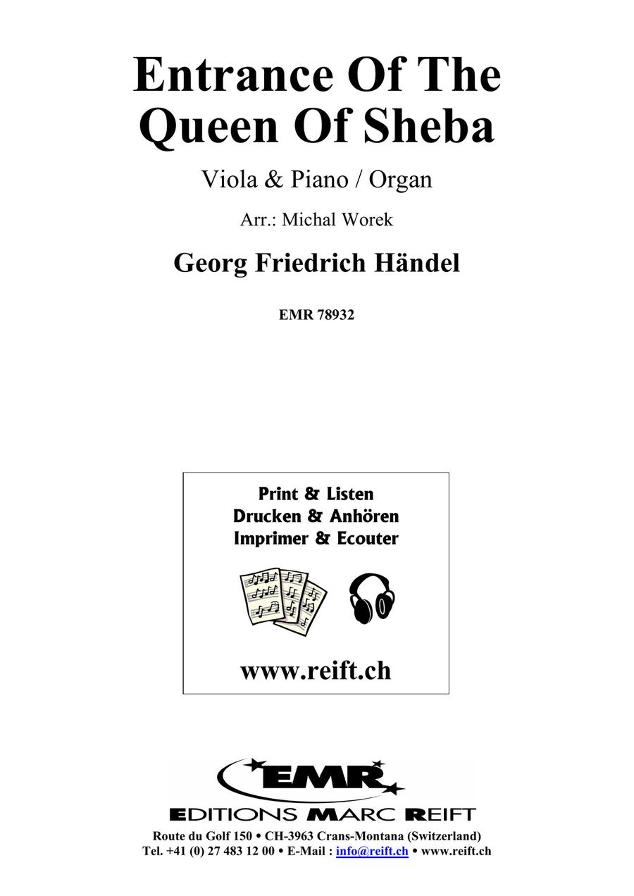 Entrance Of The Queen Of Sheba Viola scores gallery preview page 2
