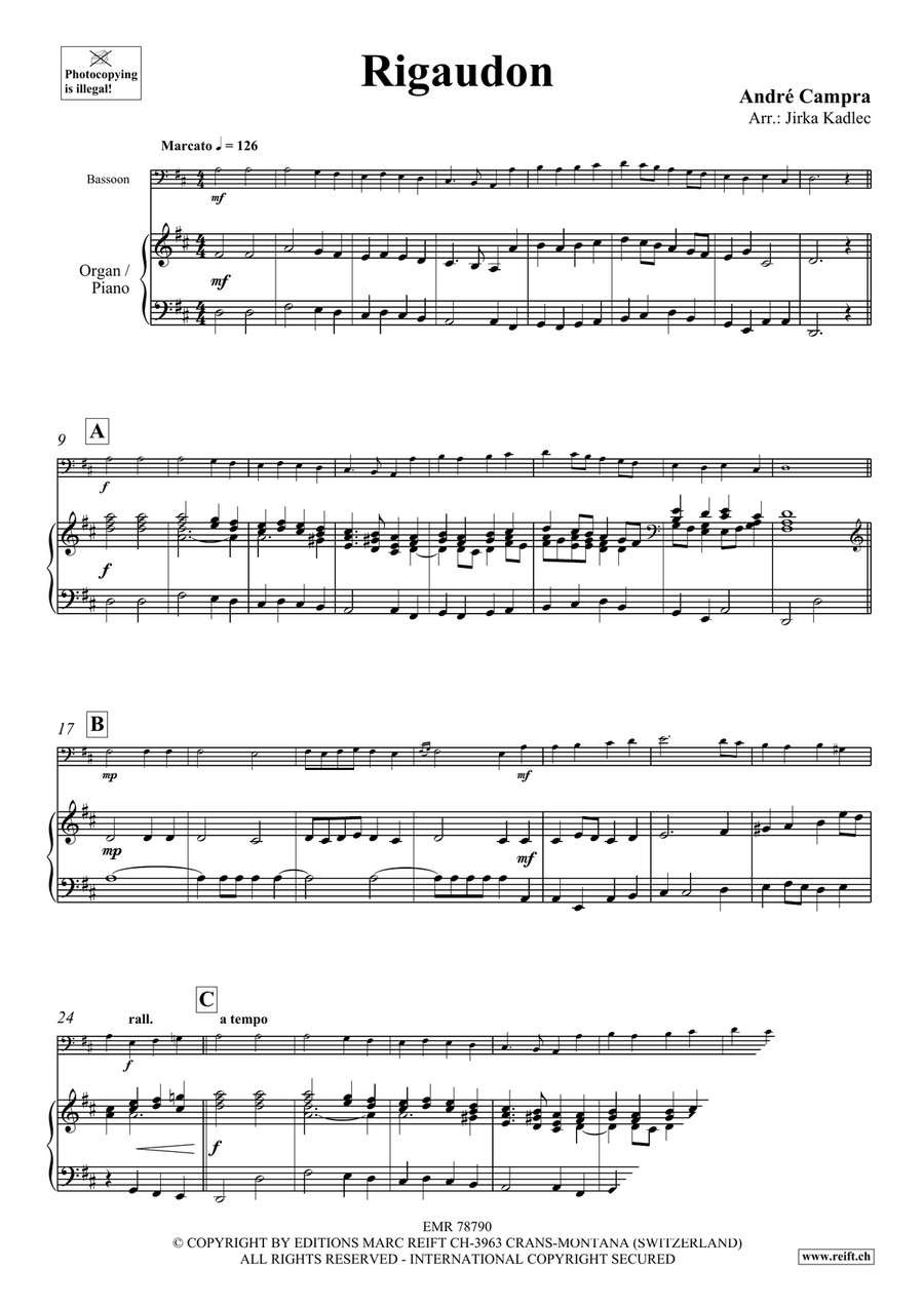Rigaudon Rigaudon Bassoon Solo scores gallery preview page 3