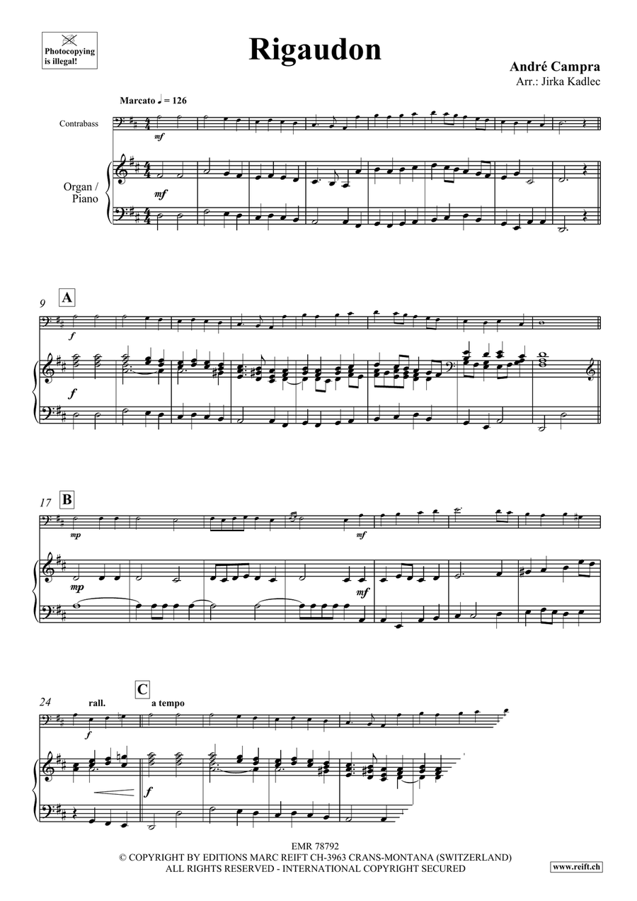 Rigaudon Rigaudon Double Bass scores gallery preview page 3