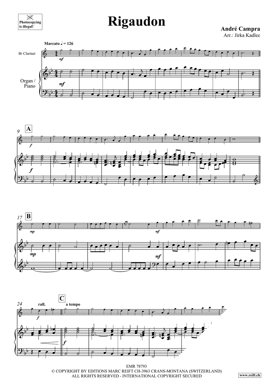 Rigaudon Rigaudon Clarinet Solo scores gallery preview page 3